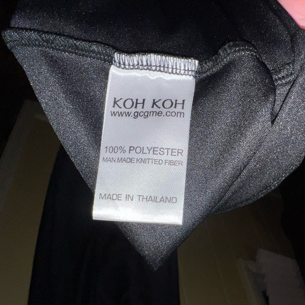 NWT Koh Koh Black Elegant V Neck Slit Short Sleeve Formal Chic Maxi Dress Size S - Picture 11 of 13